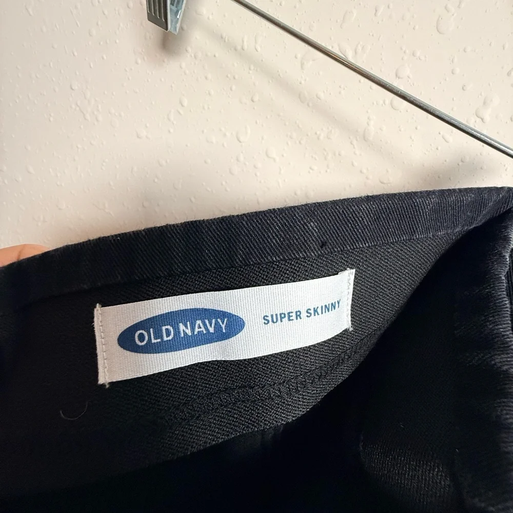 Old Navy Women Black Super Skinny Jeans Size 14 Tall NWT Slimming Waist Stretch - Picture 6 of 11